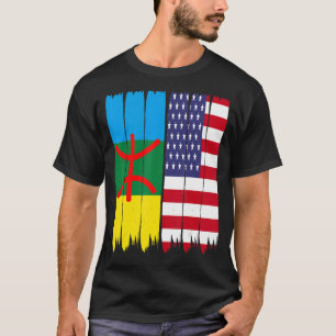 T-shirt drapeau américain amazigh fier berber kabayle drap