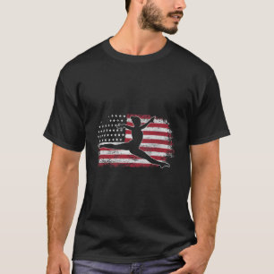 T-shirt Drapeau américain américain 4 juillet Gymnaste P