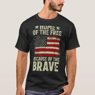 T-shirt Drapeau Américain Américain De La Liberté À Cause 