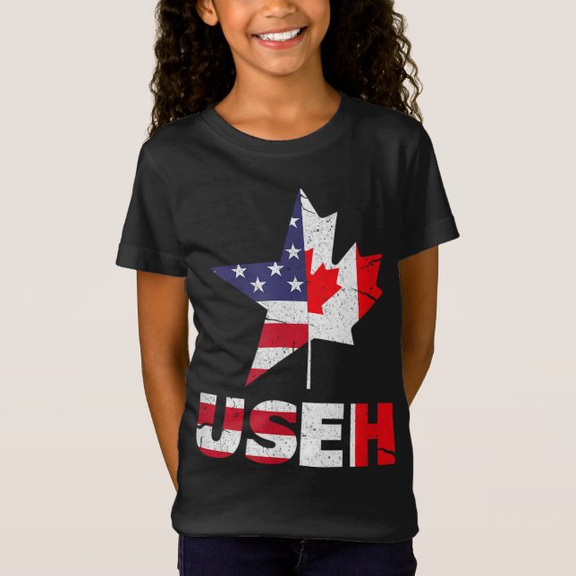 T-Shirt Drapeau américain américain EH Funny Canada (Devant)