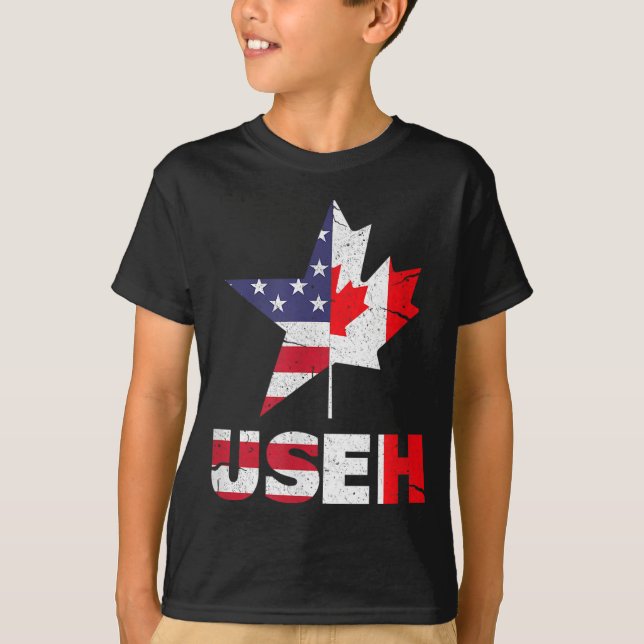 T-shirt Drapeau américain américain EH Funny Canada (Devant)