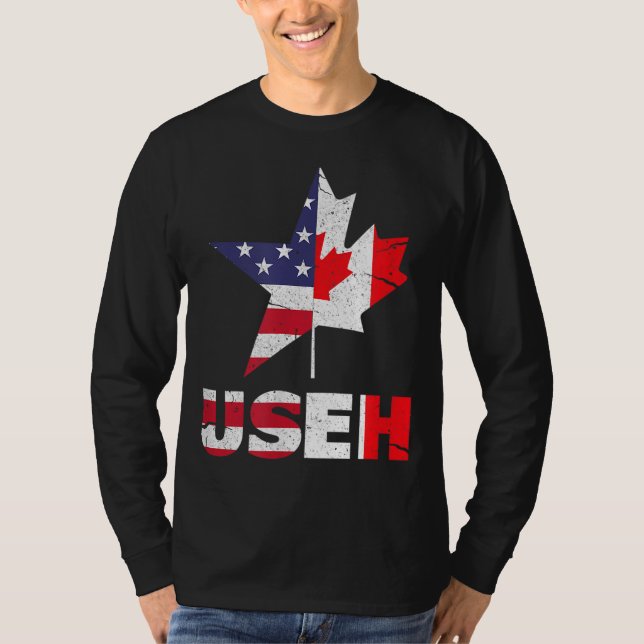 T-shirt Drapeau américain américain EH Funny Canada (Devant)