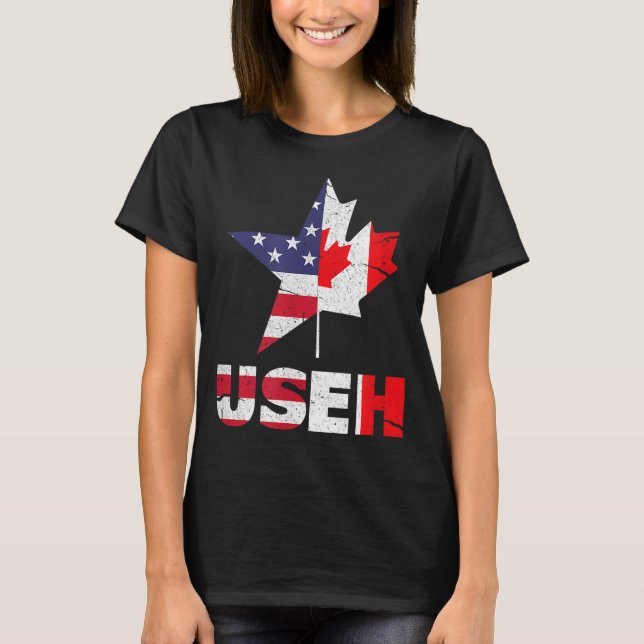 T-shirt Drapeau américain américain EH Funny Canada (Devant)