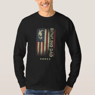 T-shirt Drapeau américain américain Papa Bowling 1