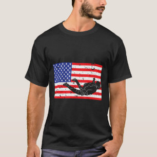 T-shirt Drapeau américain américain Vintage Sky