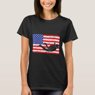 T-shirt Drapeau américain américain Vintage Sky