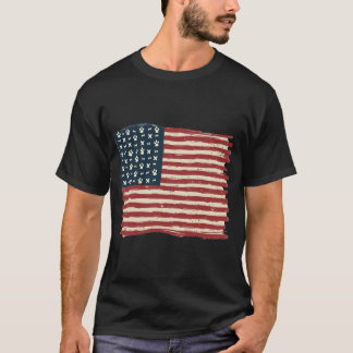 T-shirt Drapeau américain Amoureux des chiens patriotique