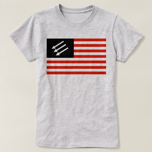 T-shirt Drapeau américain anti-fasciste (Design devant)