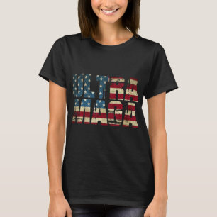 T-shirt Drapeau américain Anti Joe Biden Ultra Maga Meille