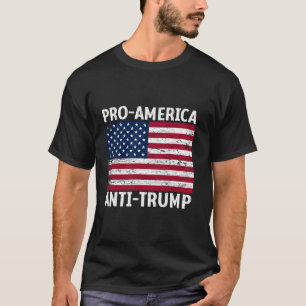 T-shirt Drapeau américain anti-Trump Pro America