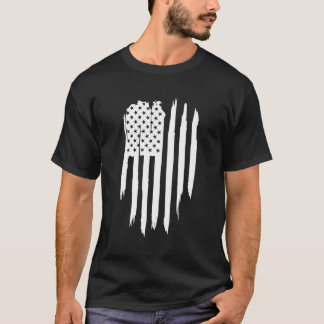 T-shirt Drapeau américain Armée patriotique armée Grunge S