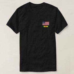 T-shirt Drapeau américain au-dessus du ruban Vietnam Servi