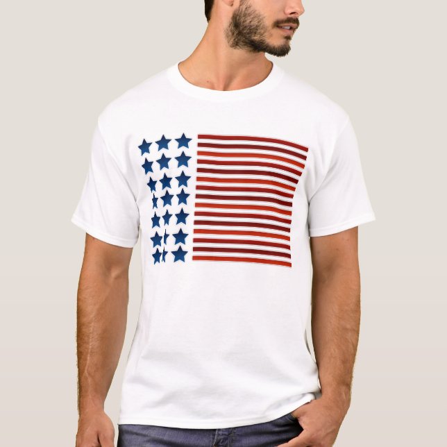 T-shirt Drapeau américain audacieux (Devant)