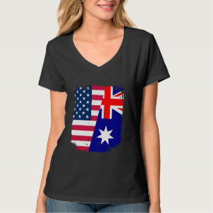 T-shirt Drapeau américain AUSTRALIE Amitié Pays Vint