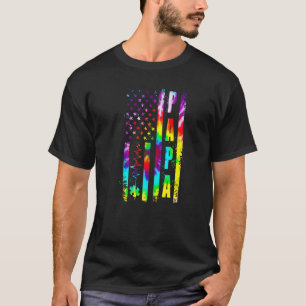 T-shirt Drapeau Américain Autisme Sensibilisation Papa Sou