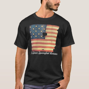 T-shirt Drapeau américain avec 15 étoiles - l'étoile a