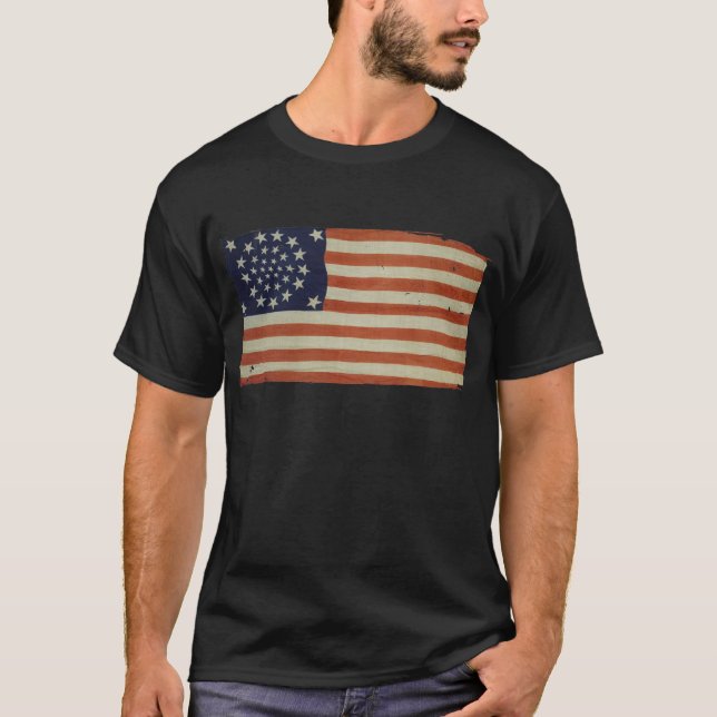 T-shirt Drapeau américain avec 34 étoiles (Devant)