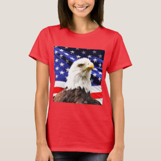 T-shirt Drapeau américain avec aigle chauve