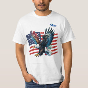 T-shirt Drapeau américain avec American Eagle Men