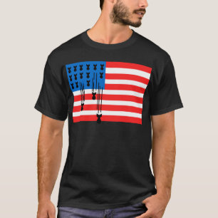 T-shirt Drapeau américain avec des bombes à retardement