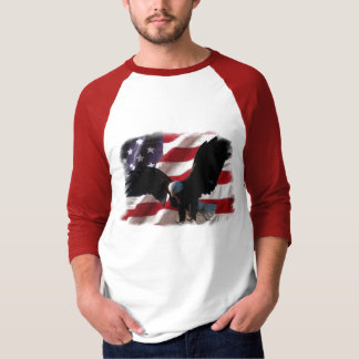 T-shirt Drapeau américain avec Eagle chauve américain
