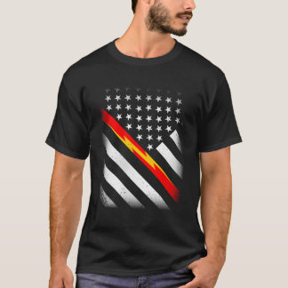 T-shirt Drapeau Américain Avec Électricien
