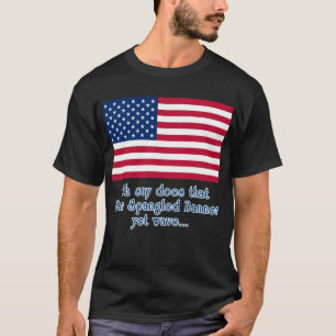 T-shirt Drapeau américain avec la citation de bannière
