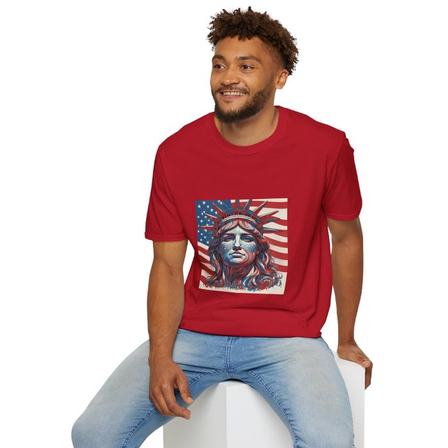T-shirt Drapeau américain avec statue de la liberté (Créateur téléchargé)