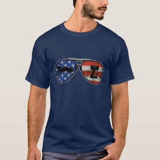 T-shirt Drapeau Américain avec voiture télécommandée et té