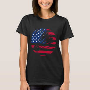 T-shirt Drapeau américain Badminton Chemise Hommes Femmes 