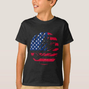 T-shirt Drapeau américain Badminton Chemise Hommes Patriot