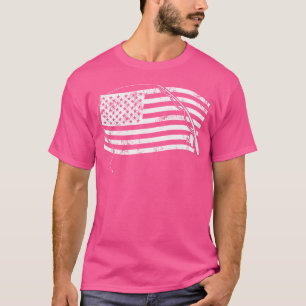 T-shirt Drapeau américain Baguette de pêche patriotique