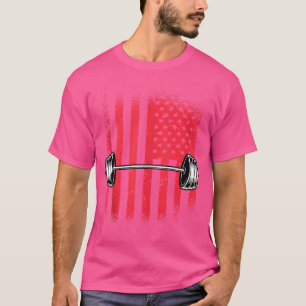 T-shirt Drapeau américain Barbell