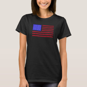 T-shirt Drapeau américain Beer Pong 4 juillet Quatrième Pa