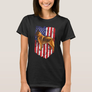 T-shirt Drapeau américain Belge Tervuren 4 juillet Usa