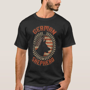 T-shirt Drapeau américain berger allemand Usa Patriotique