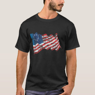 T-shirt Drapeau américain Betsy Ross - Drapeau de guerre r