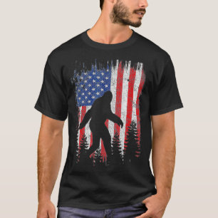 T-shirt Drapeau américain Bigfoot 4 juillet patriotique