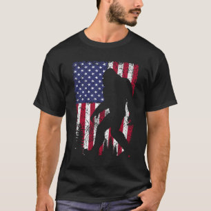 T-shirt Drapeau américain Bigfoot I Believe Sasquatch