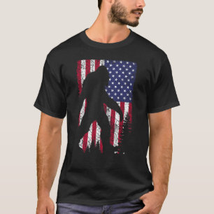 T-shirt Drapeau américain Bigfoot I Believe Sasquatch