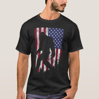 T-shirt Drapeau américain Bigfoot I Believe Sasquatch