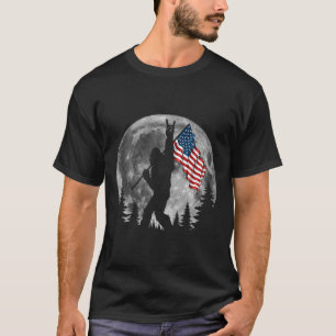 T-shirt Drapeau américain Bigfoot Sasquatch Patriotique 4 