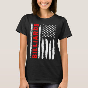 T-shirt Drapeau américain Billiards USA Hommes Femmes US D