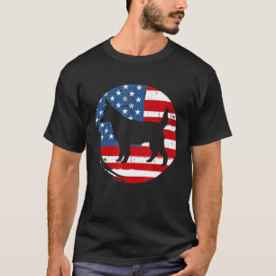 T-shirt Drapeau Américain Blue Heeler Rouge Australian Cat