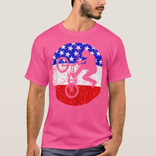 T-shirt Drapeau Américain Bmx Bmx Bike Rider