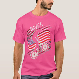 T-shirt Drapeau Américain Bmx Bmx Rider Bmx