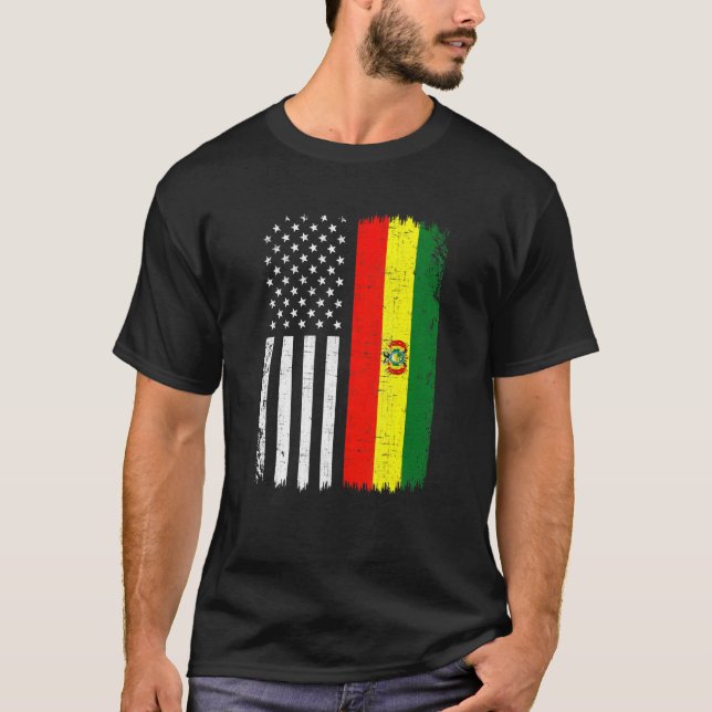 T-shirt Drapeau américain Bolivie (Devant)