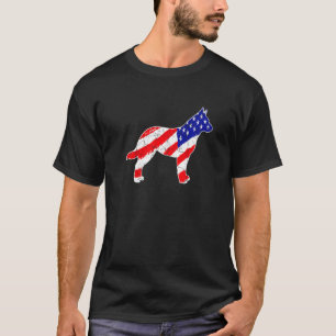 T-shirt Drapeau Américain Bovin Australien Patriote Chien 