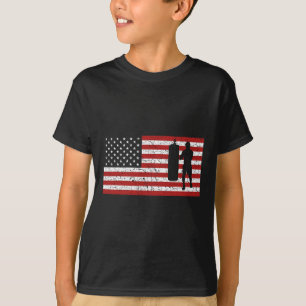 T-shirt Drapeau Américain Boxe Boxe Cadeau Hommes Femmes 