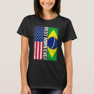 T-shirt Drapeau américain Brésil Drapeau Meilleur Mimi Jam